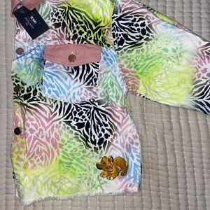 The Lion King X ASOS Denim Jacket with Simba embroidery.